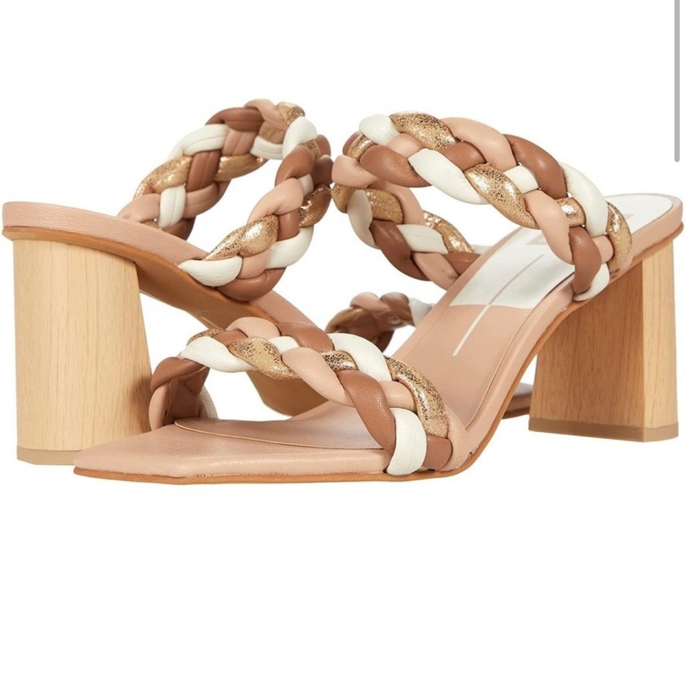 Dolce Vita Paily Natural Multi Braided Heels Size 7.5